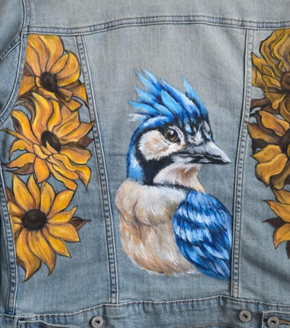 Acrylic on Jeans - Commission