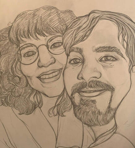 Pencil Portrait On Paper