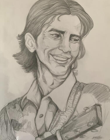 Townes Van Zandt - Pencil Portrait on Paper
